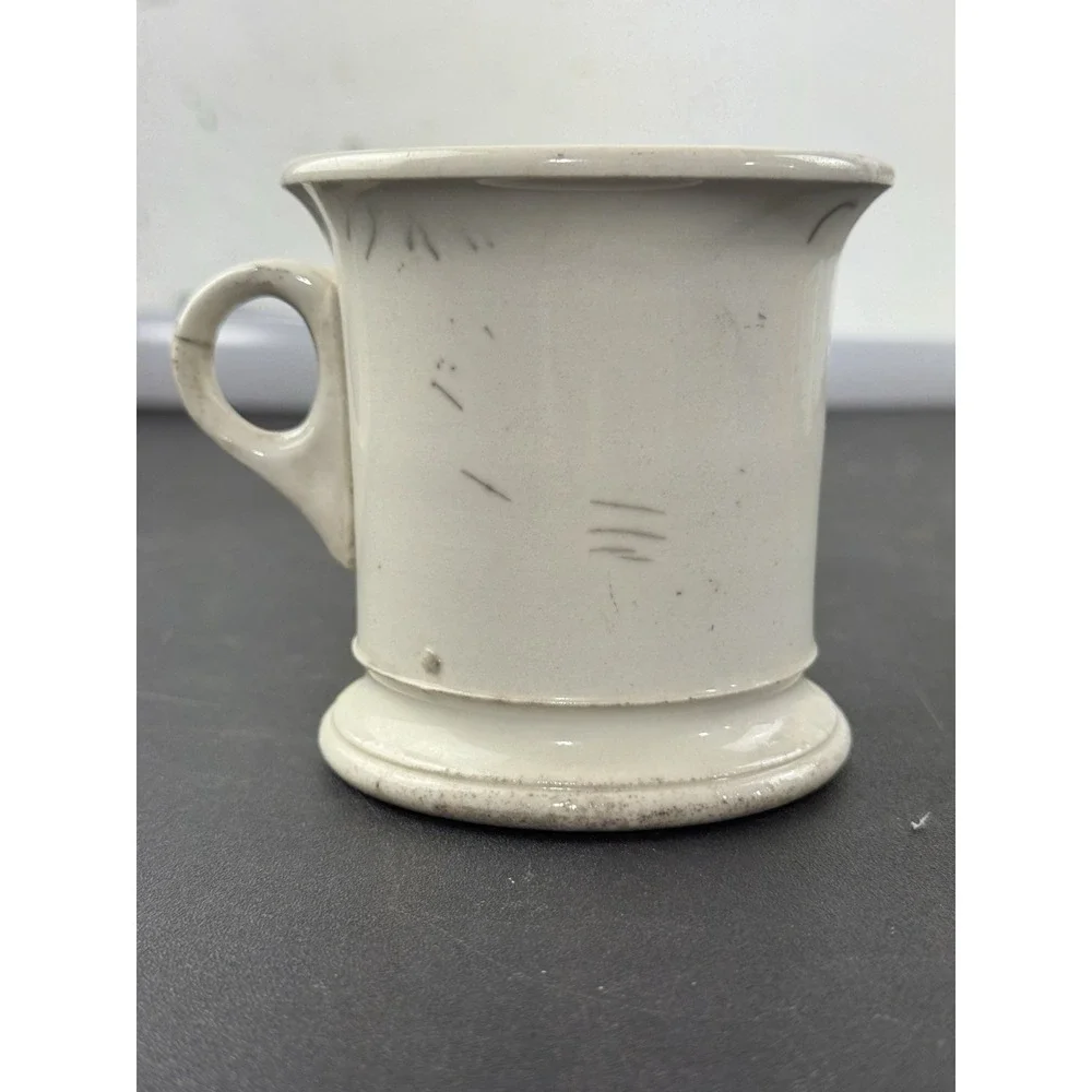Antique Pottery Collective Shaving Mug‎ Semi Vitreous Porcelain Floral Design